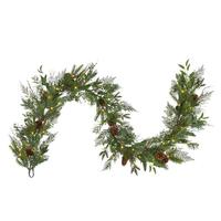 Vickerman 6'x16" Artificial Cedar Pine Cone 50 Warm White LED Lights