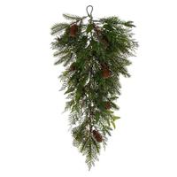Vickerman 30" Artificial Cedar Pine Cone Twig Teardrop