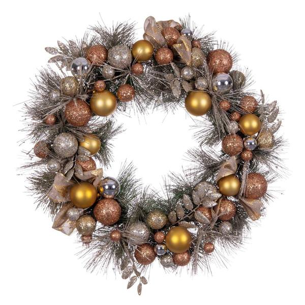 22" Copper/Gold Decorated Wreath