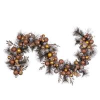 Vickerman 6' Artificial Copper/Gold Decorated Garland