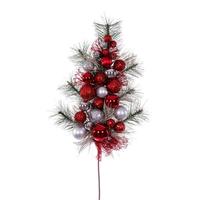 Vickerman 28" Red/Silver Decorated Spray (2 Pack)