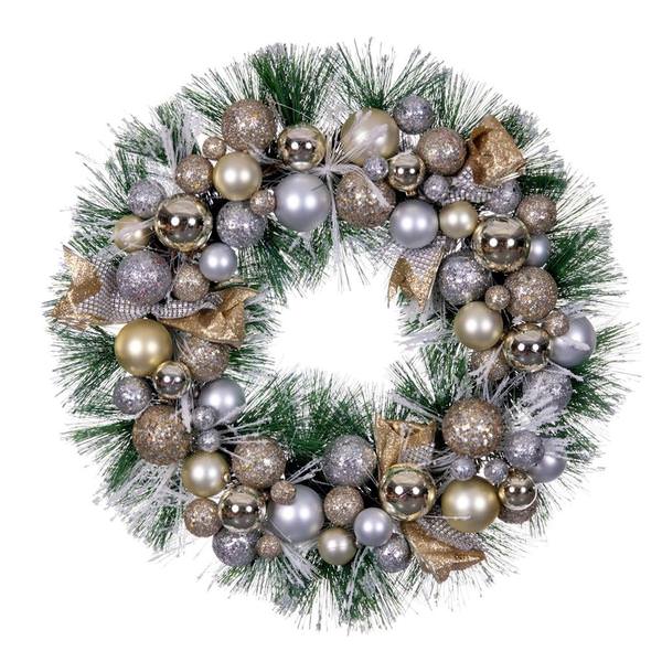 22" Champagne Decorated Wreath