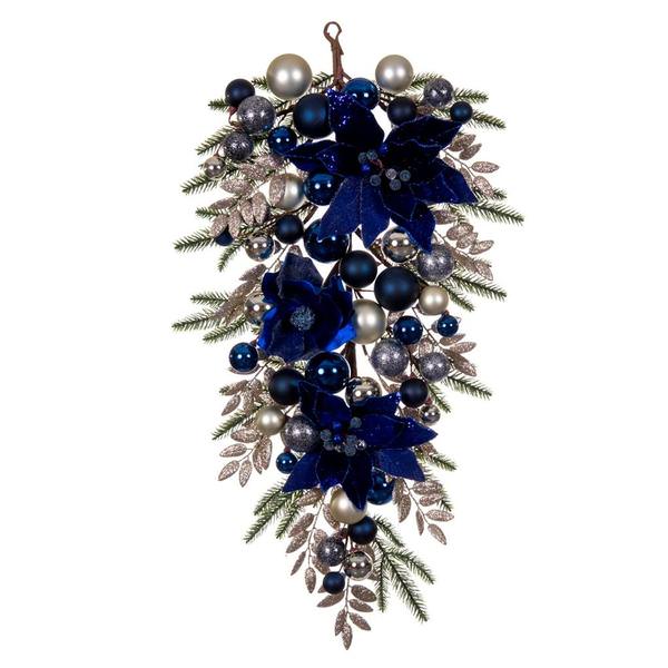 32" Artificial Midnight Blue Magnolia Teardrop