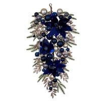 Vickerman 32" Artificial Midnight Blue Magnolia Teardrop