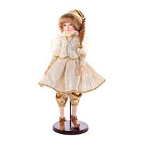 Vickerman 18" Mocha Velvet Fairy Girl with Stand Santa