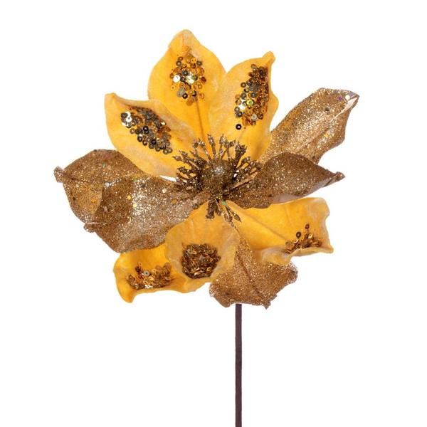 15" Gold Deluxe Magnolia Stem (6 Pack)