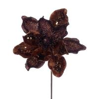 Vickerman 15" Mocha Deluxe Magnolia Stem (6 Pack)