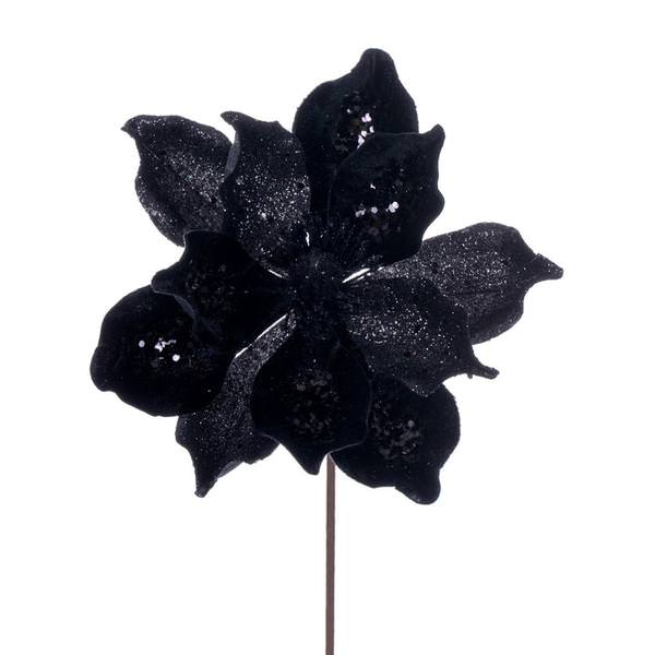 15" Black  Deluxe Magnolia Stem (6 Pack)
