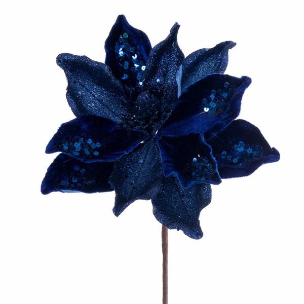 15" Midnight Blue Deluxe Magnolia Stem (6 Pack)