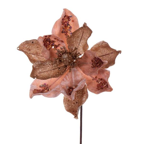 15" Rose Gold Deluxe Magnolia Stem (6 Pack)