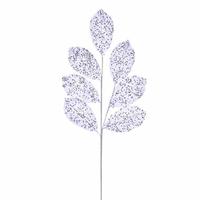 Vickerman 27" White Glitter Leaf Spray (4 pack)