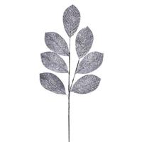Vickerman 27" Silver Glitter Leaf Spray (4 pack)