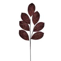 Vickerman 27" Artificial Mocha Glitter Leaf (4 pack)