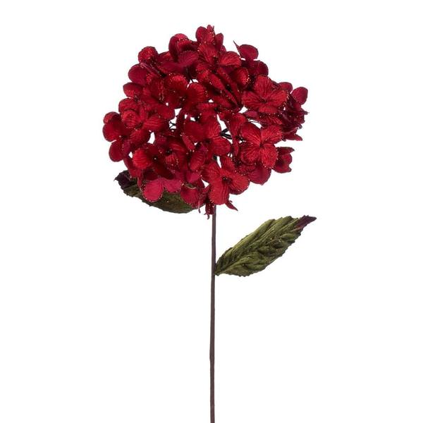 17" Red Hydrangea Spray (3 pack)