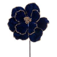 Vickerman 17" Midnight Blue/Gold Edge Magnolia (5 pack)