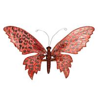 Vickerman 7.5" Orange Glitter Butterfly Clip Ornament (4 Pack)