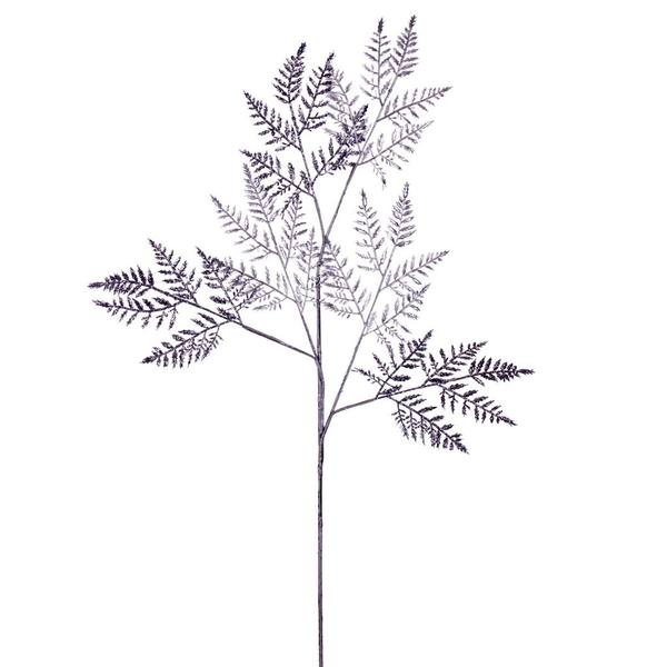 34" Silver Metallic Fern Spray (2 pack)