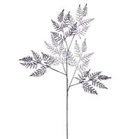 Vickerman 34" Silver Metallic Fern Spray (2 pack)