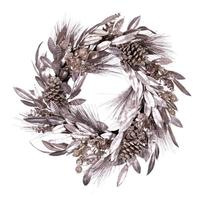 Vickerman 24" Artificial Silver Pinecone Needle Berry Unlit