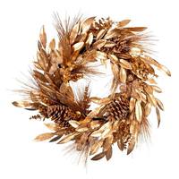 Vickerman 24" Artificial Gold Pinecone Needle Berry Unlit