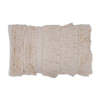 Vickerman 20" x 12" Beige Fringe Cotton Pillow