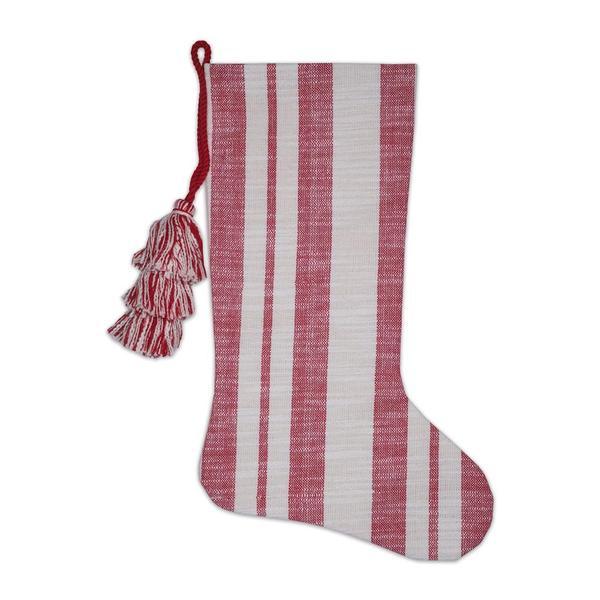 20" x 8" Red Stripe Cotton Stocking