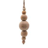Vickerman 5" Natural Wooden Bead Ornament (2 Pack)