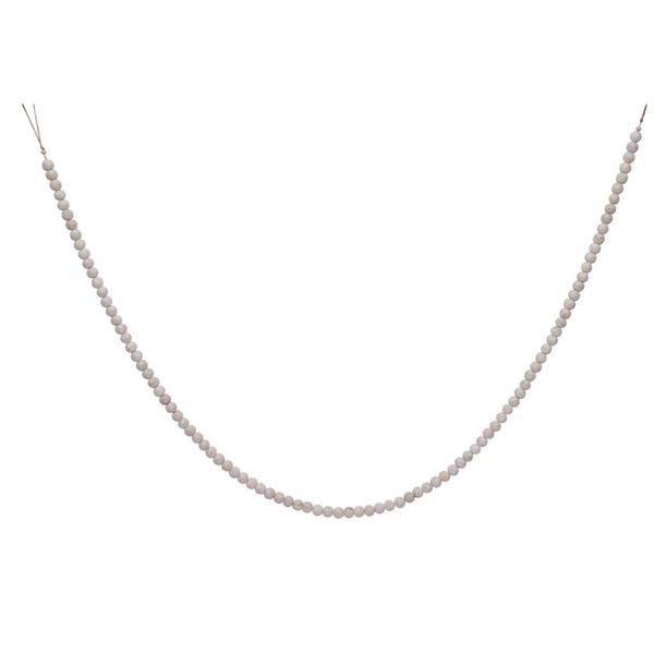 72" White Wooden Bead Garland (2 Pack)
