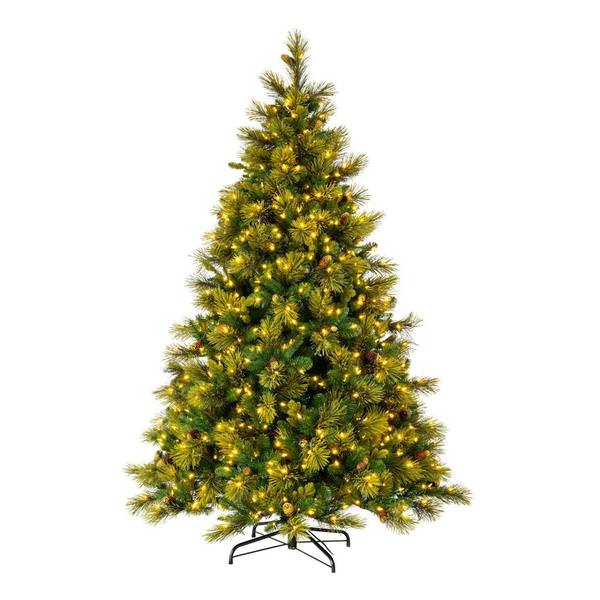 7.5' x 62" Artificial Emerald Mixed Fir 850 Clear Dura-Lit LED Miniature Lights