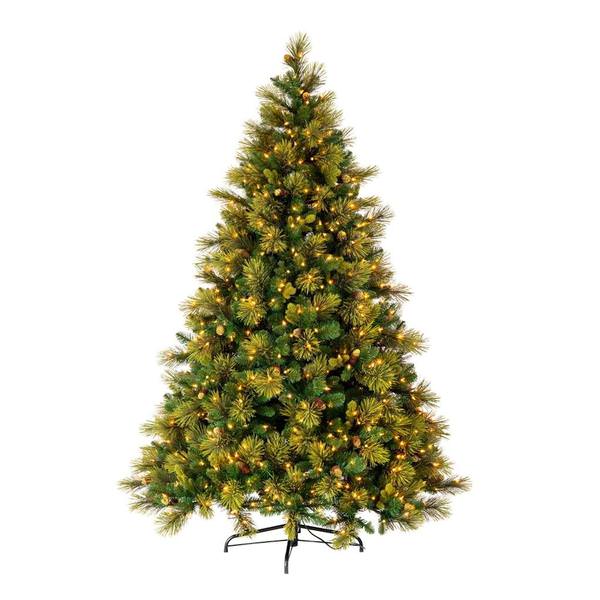 9' x 74" Artificial Emerald Mix Fir 1100 Warm White Lights