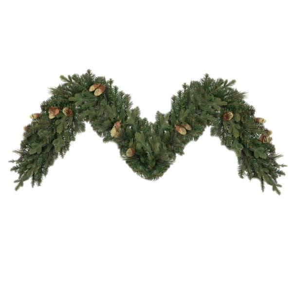 9' X 14" Artificial Emerald Fir Pine 100 Warm White Lights