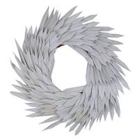Vickerman 17" White Washed Palm Sun Wreath