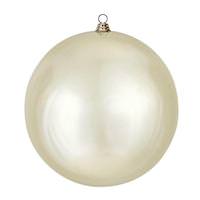 Vickerman 15.75" Champagne Shiny Ball Ornament