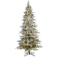 Vickerman 6.5' x 39" Artificial Flocked Slim Kiana Pine 1000 Color Changing LED Lights