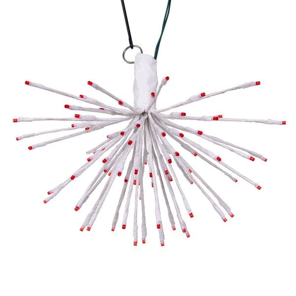 80 Light x 16" 24 volt White Wire Red 5mm Lights Starburst LED