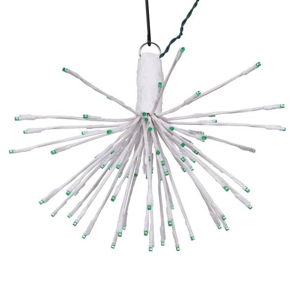 80 Light x 16" 24 volt White Wire Green 5mm Lights Starburst LED