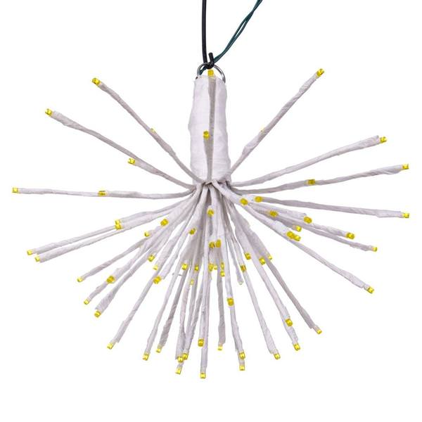 80 Light x 16" 24 volt White Wire Yellow 5mm Lights Starburst LED