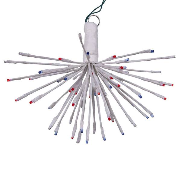 80 Light x 16" 24 volt White Wire Twinkle Red / White / Blue 5mm Lights Starburst LED