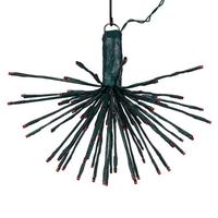 Vickerman 80 Light x 16" 24 volt Green Wire Red 5mm Lights Starburst LED