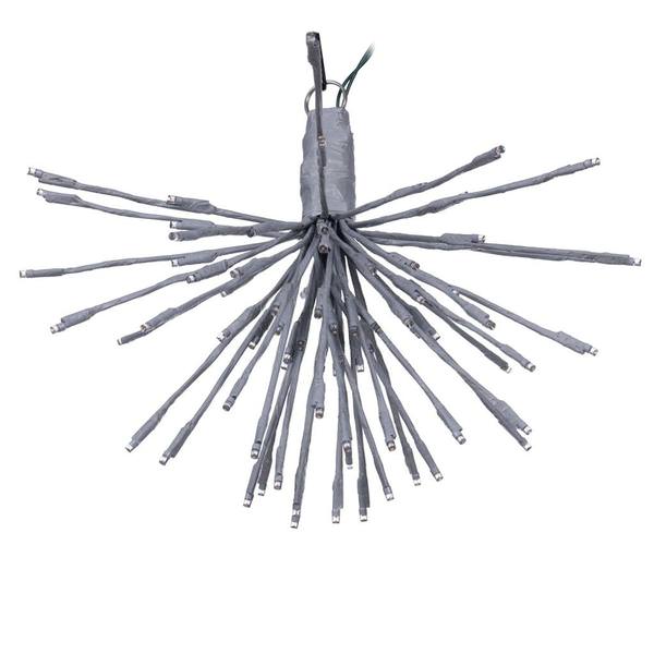 80 Light x 16" 24 volt Silver Wire Twinkle Warm White 5mm Lights Starburst LED