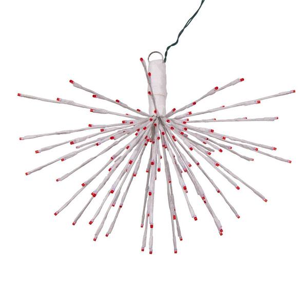 160 Light x 24" 24 volt White Wire Red 5mm Lights Starburst LED