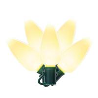 Vickerman 25 Light 25' Green Wire Warm White LED C9 String with 8" Spacing