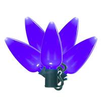 Vickerman 25 Light 25' Green Wire Blue LED C9 String with 8" Spacing