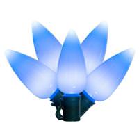 Vickerman 25 Light 25' Green Wire Teal LED C9 String with 8" Spacing