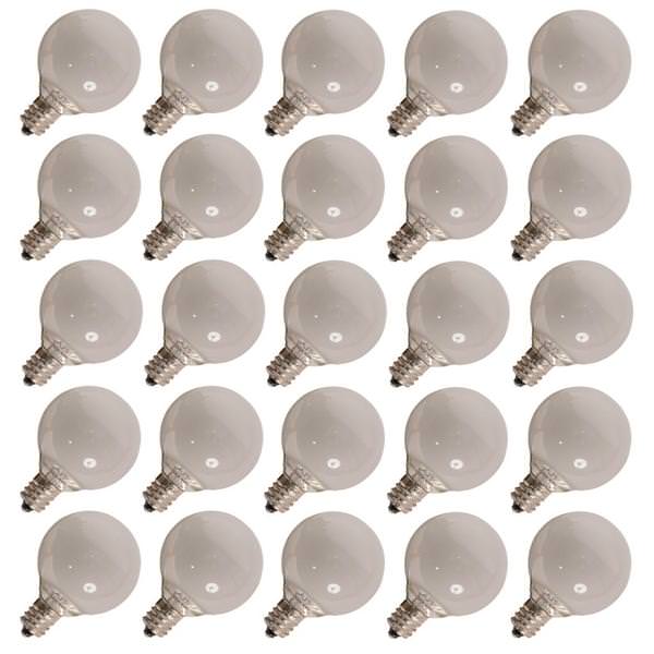 5 watt 120 volt G40 Candelabra Screw Frosted Bulb (25 pack)