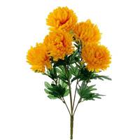 Vickerman 23" Artificial 5 Flower Marigold Yellow Mum Bush