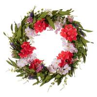 Vickerman 22" Artificial Pink Fall Floral Wreath