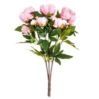 View 23" Artificial Brush Pink Peony Bush (6 Pack)