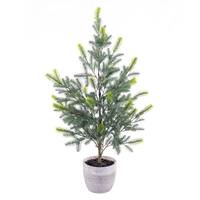 Vickerman 19" Artificial Blue Spruce Sapling Potted Artificial Christmas Tree