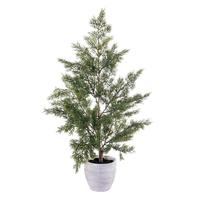 Vickerman 24" Artificial Green Cypress Sapling Potted